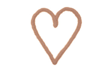 Sand sculptured heart sign