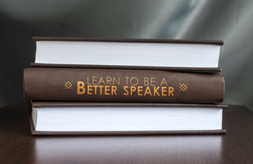 Learn to be a better speaker. Book concept.