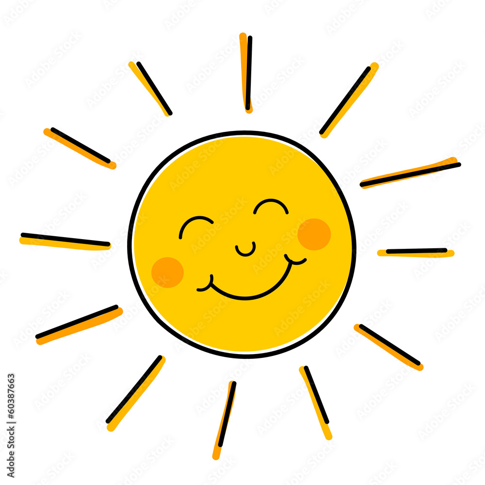 Canvas Prints smiling sun vector