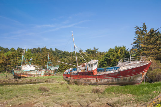 Schiffsfriedhof in der Bretagne bei St.Malo