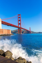 Fototapeta na wymiar Golden Gate Bridge San Francisco from Presidio California