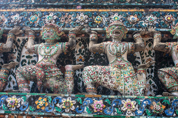Detail of Wat Arun temple, Bangkok, Thailand