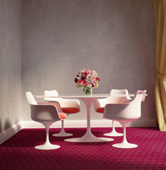 Romantic modern vintage  elegant dining room