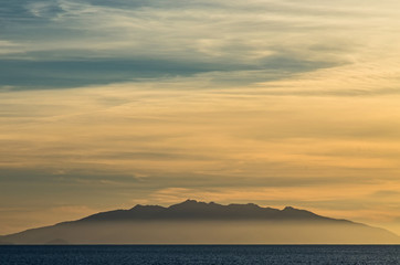 Elba island on sunset