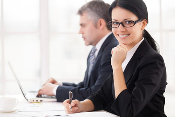 Business people at work.