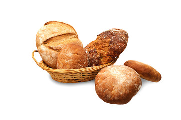 Fresh white bread isolated