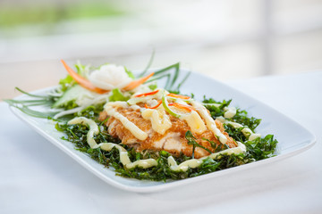 Fish dish - fried fish fillet