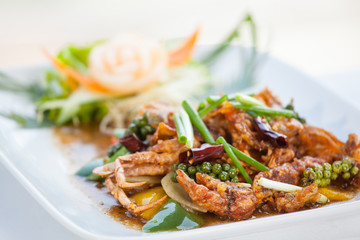 Fototapeta premium Stir fried crab with black pepper