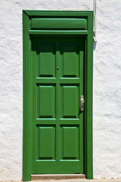 spain   of colorated  door in lanzarote