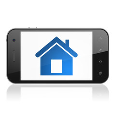 Business concept: Home on smartphone