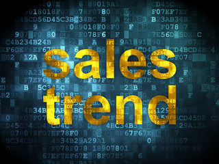 Obraz premium Marketing concept: Sales Trend on digital background