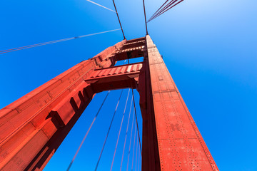 Golden Gate Bridge details in San Francisco California
