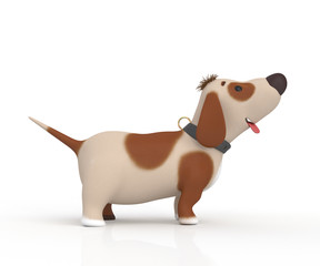 3d little ridiculous dog