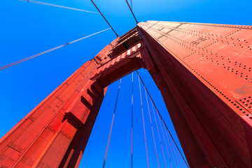 Golden Gate Bridge details in San Francisco California