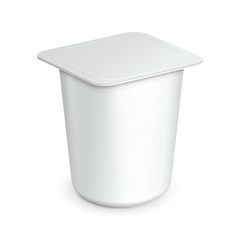 White Cup Tub Food Plastic Container For Dessert