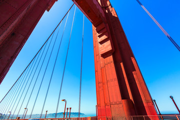 Golden Gate Bridge details in San Francisco California
