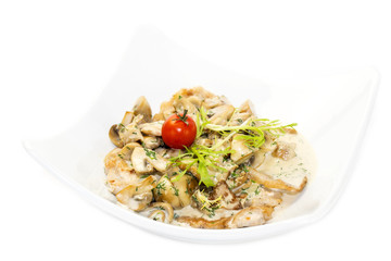 mushrooms in a cream sauce