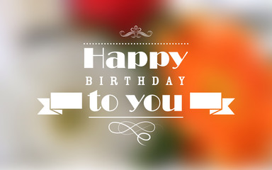 Happy Birthday Typography Background