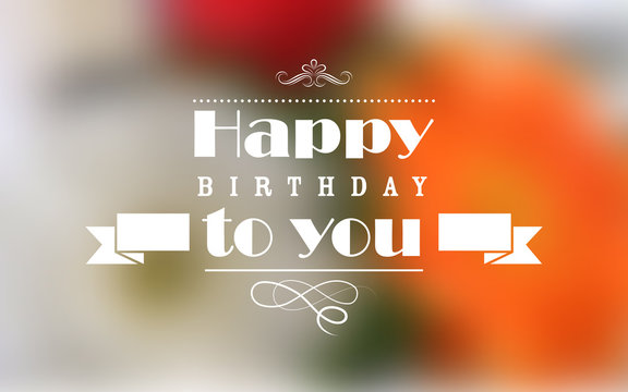 Happy Birthday Typography Background