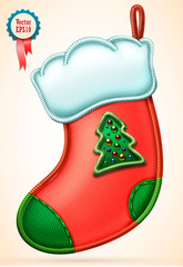 Vector christmas sock