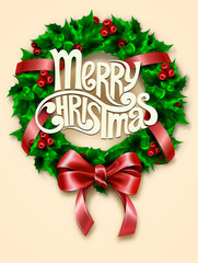 Christmas wreath. Vector