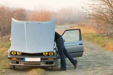 Broken car