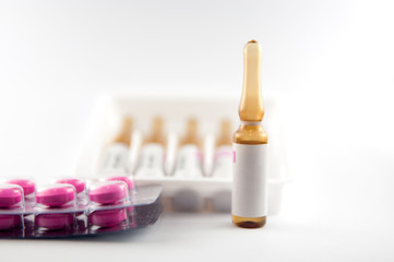 Medicine ampule blackground