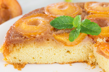 Upside down plum cake