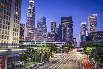 Foto op Plexiglas Downtown Los Angeles, Californië Stadsgezicht © SeanPavonePhoto
