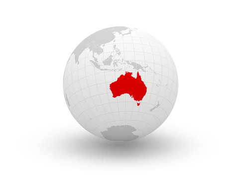 Fototapeta Globe. 3d. Australia.