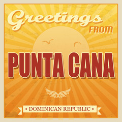 Punta Cana, Dominican Republic touristic poster