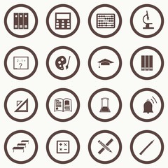 Vector seamless pattern with education icons - abstract