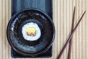 traditional fresh japanese sushi rolls
