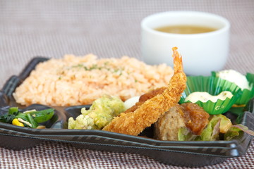 Contemporary Japanese ready-made lunchbox  bento box