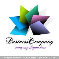 abstract business logo emblem vector