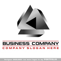 abstract business logo emblem vector