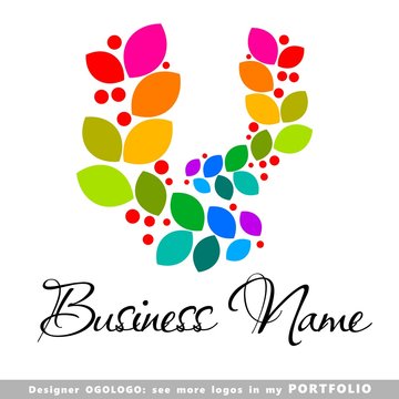 nature abstract business logo emblem vector