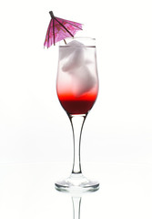 Cocktail on the white background
