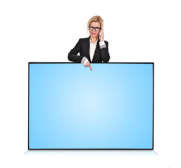 businesswoman with cellphone