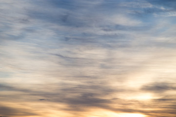 beautiful dawn sun in the sky