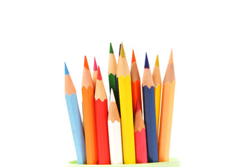 Colorful pencils closeup