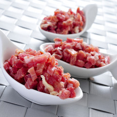 chopped spanish serrano ham