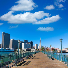 San Francisco downtown from pier 7 California