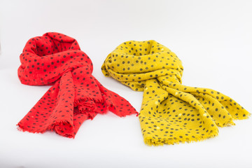 Polka dot scarf/Polka dot scarf isolated