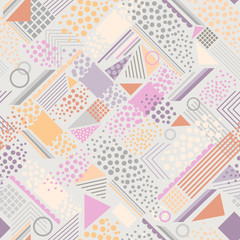 Retro pastel geometric print