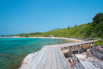 Wooden Bridge At Island