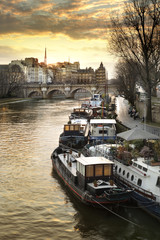 Péniches sur la Seine