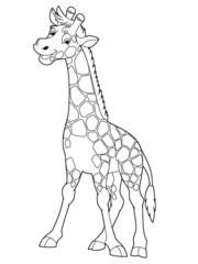 Fototapeta premium Coloring page - animal - illustration for the children
