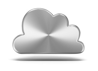 Metal cloud, isolated on white