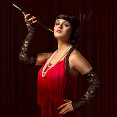 Elegant 20s woman